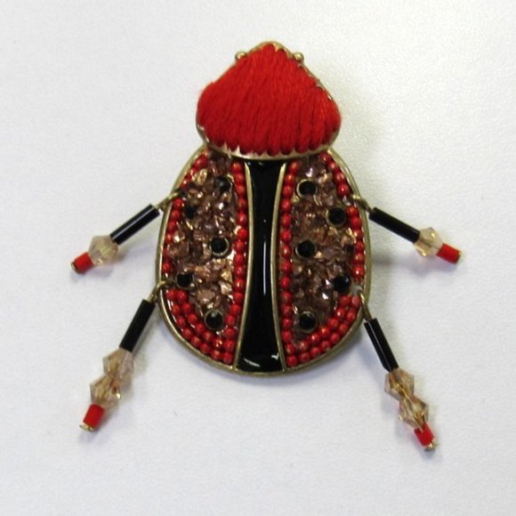 Cute Red Ladybug Pin Brooch  NEW - Picture 1 of 3